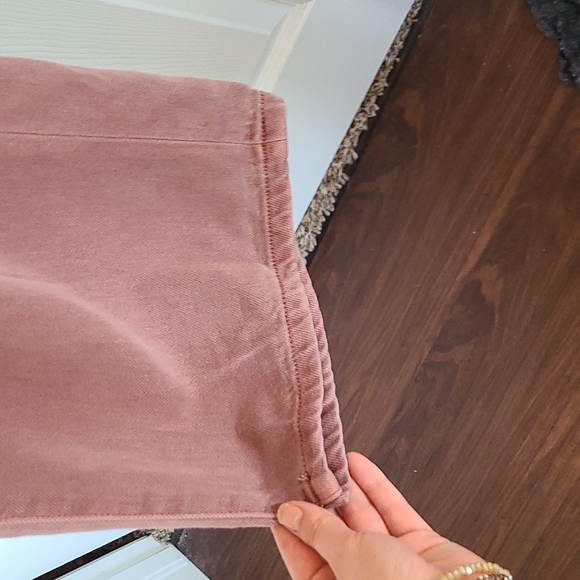 TAMMY Wide leg, high rise dusty pink jeans 27 - Picture 4 of 9